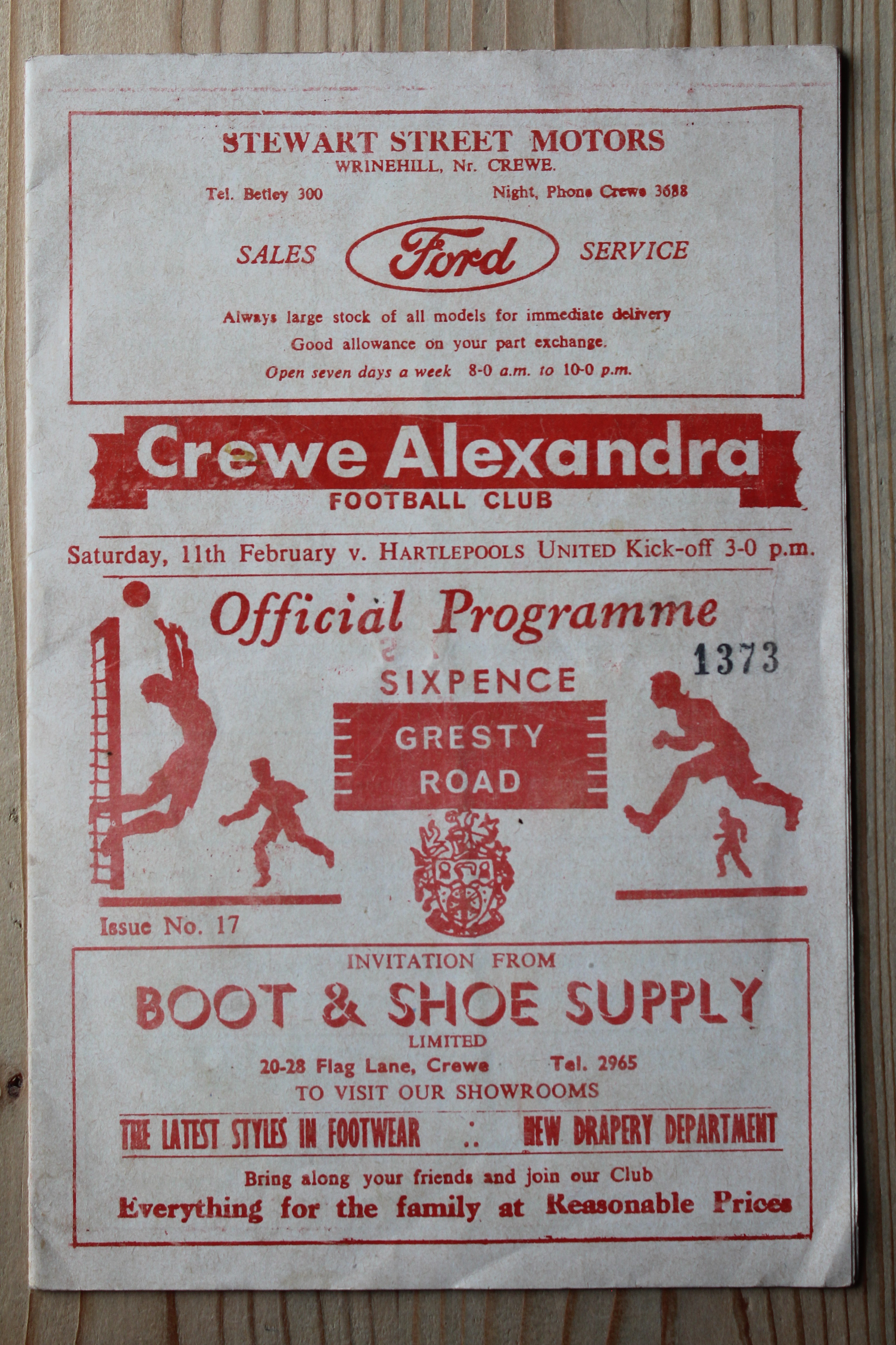 Crewe Alexandra FC v Hartlepool United