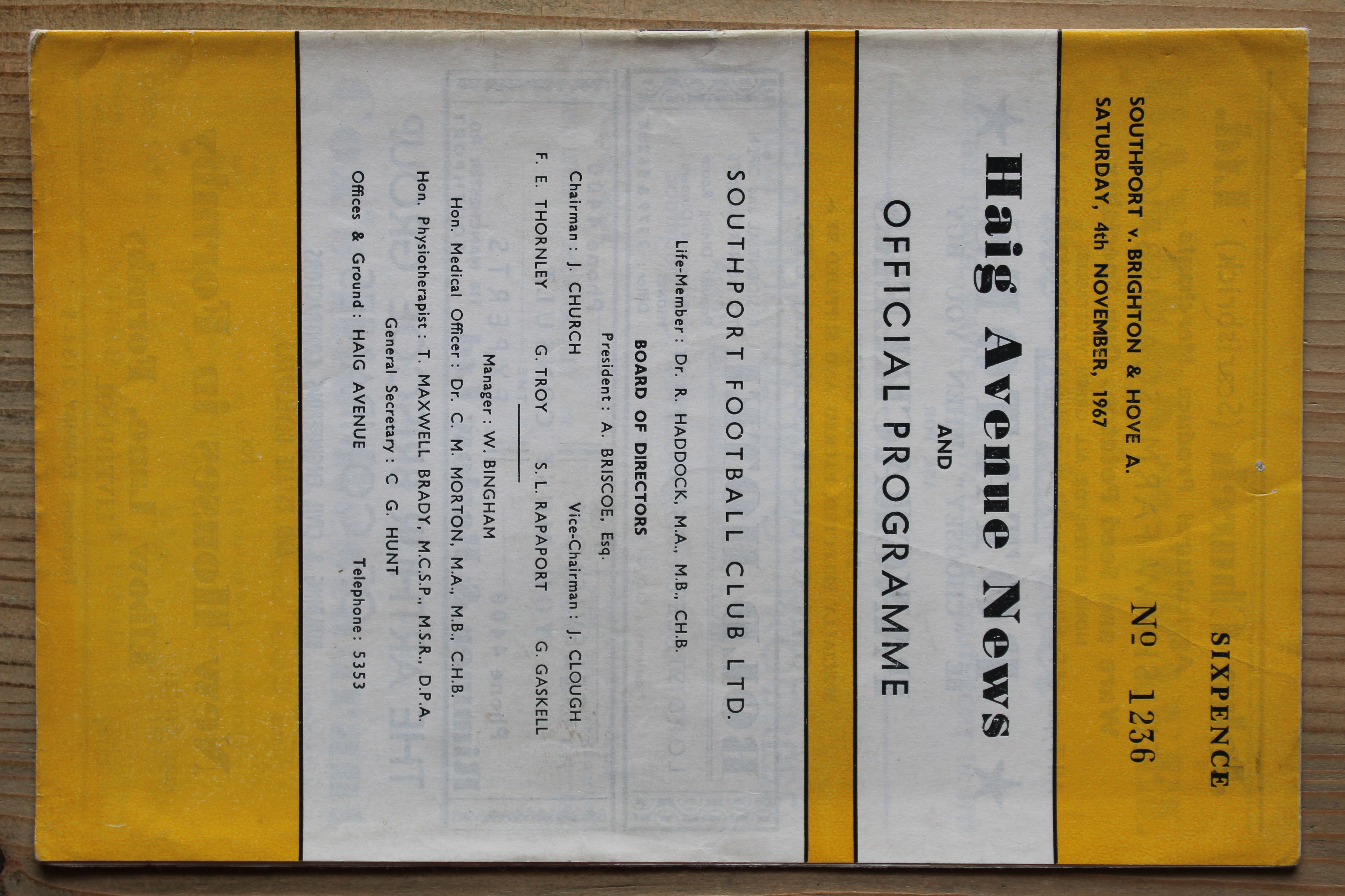 Southport v Brighton & Hove Albion FC