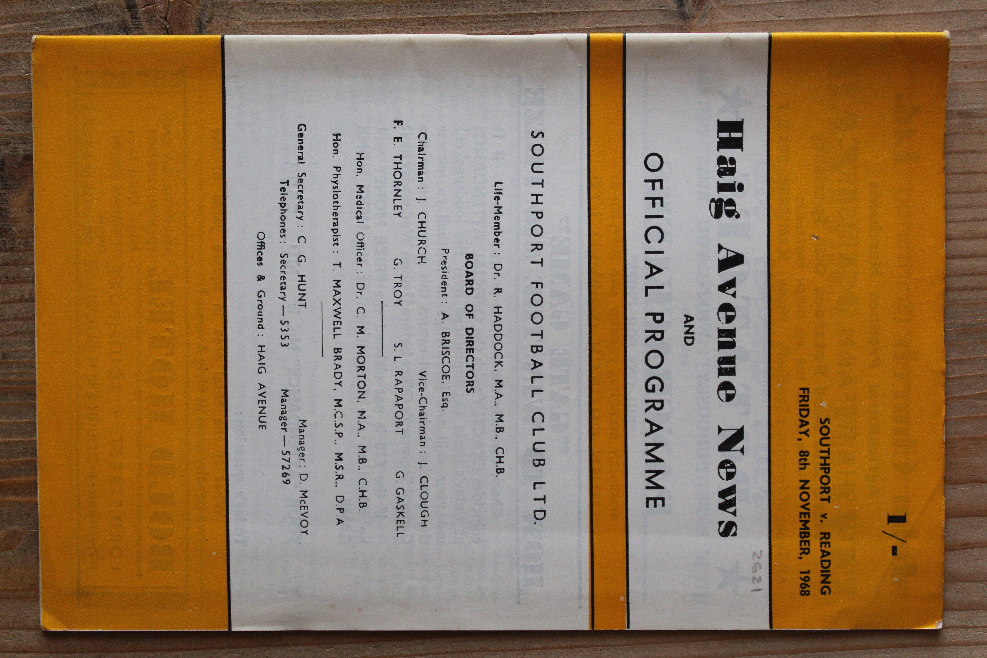 Southport v Reading FC