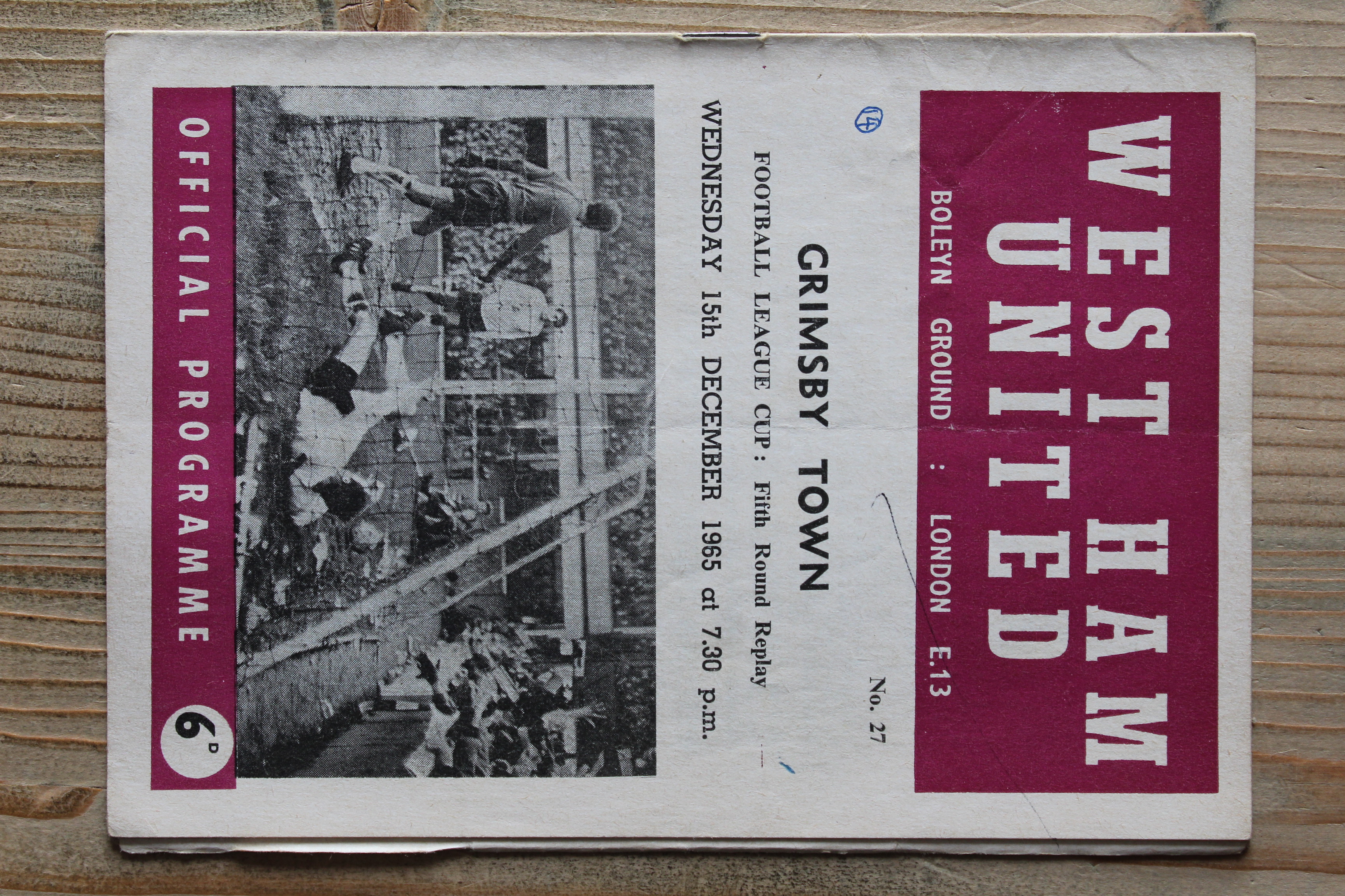 West Ham United FC v Grimsby Town FC